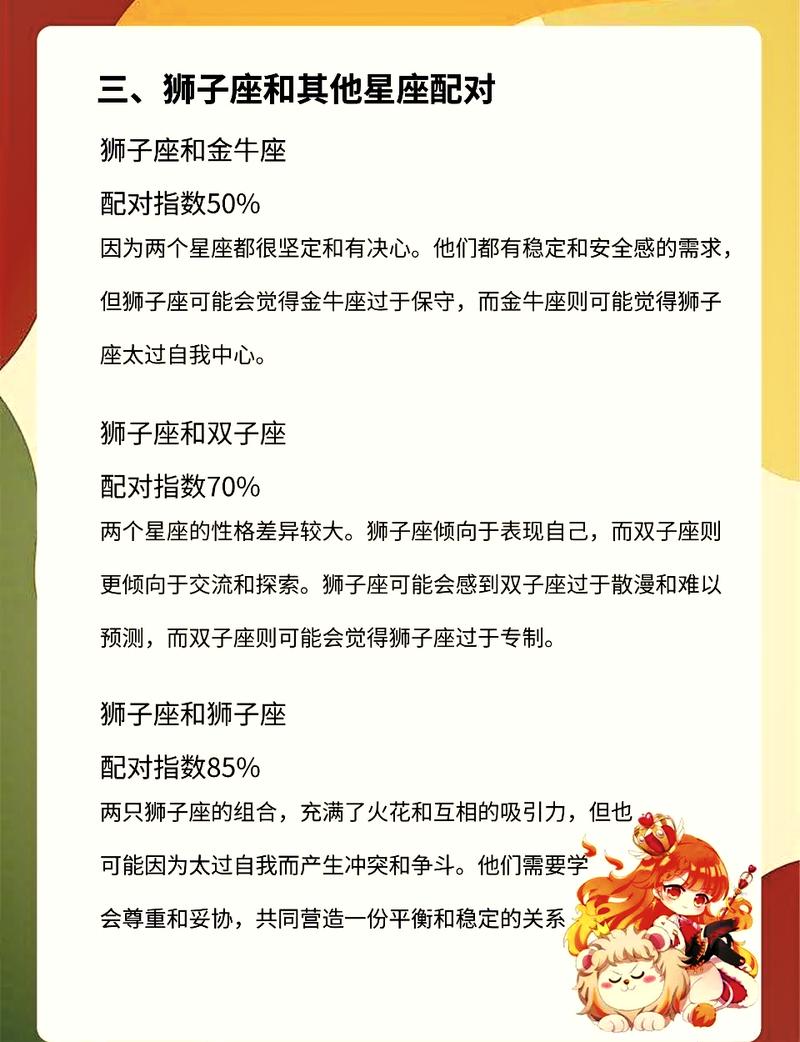 狮子座鸡女白羊座鸡男配对指数 狮子座员工和白羊老板